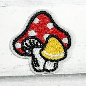 Wild  Magic Mushrooms Embroidered Iron On Sew On Applique Patch